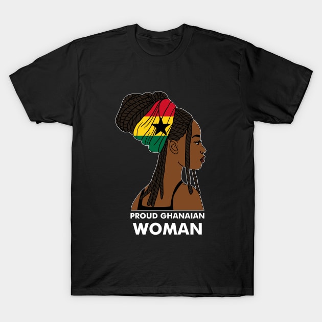 Proud Ghanaian Woman, Ghana Flag, African T-Shirt by dukito